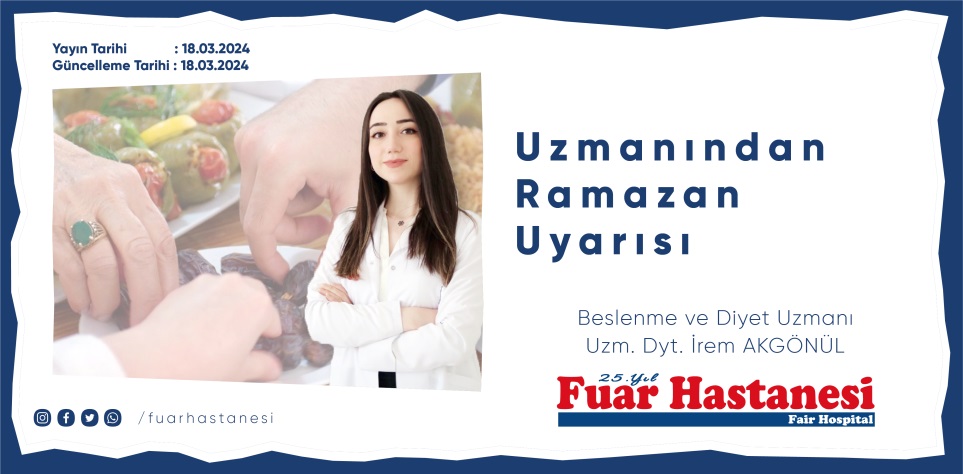 Uzmanından Ramazan Uyarısı